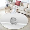 Associazione Calcio Milan2 Round Area Rug,Carpet Rug for Living Room Bedroom Sofa Playroom Decor,Non-slip Floor Mat