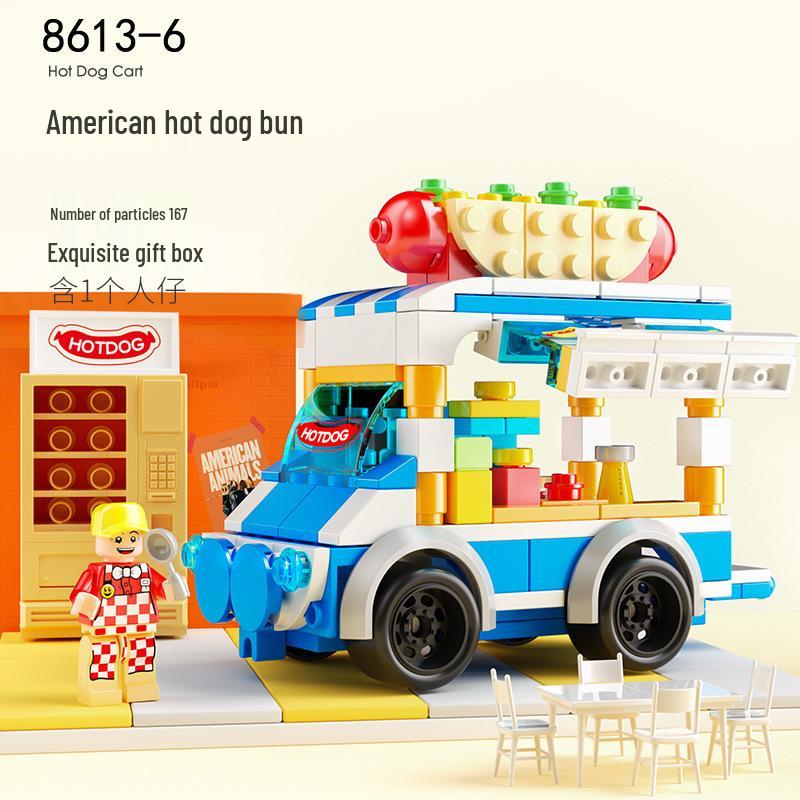 6-in-1 Kids' Building Block Set: Train, Robot, Tank, Police - Compatible Blocks for Boys & Girls