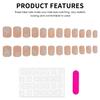24pcs Matte Pink Fake Nails White Star Light Pink Short Square False Nails for Stage Performance Wear