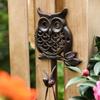 Hollow Owl Hook Wall Hanging Decoration Home Foyer Clothes Couple Cast Iron Black Wrought Iron Garden Courtyard Wall Decoration