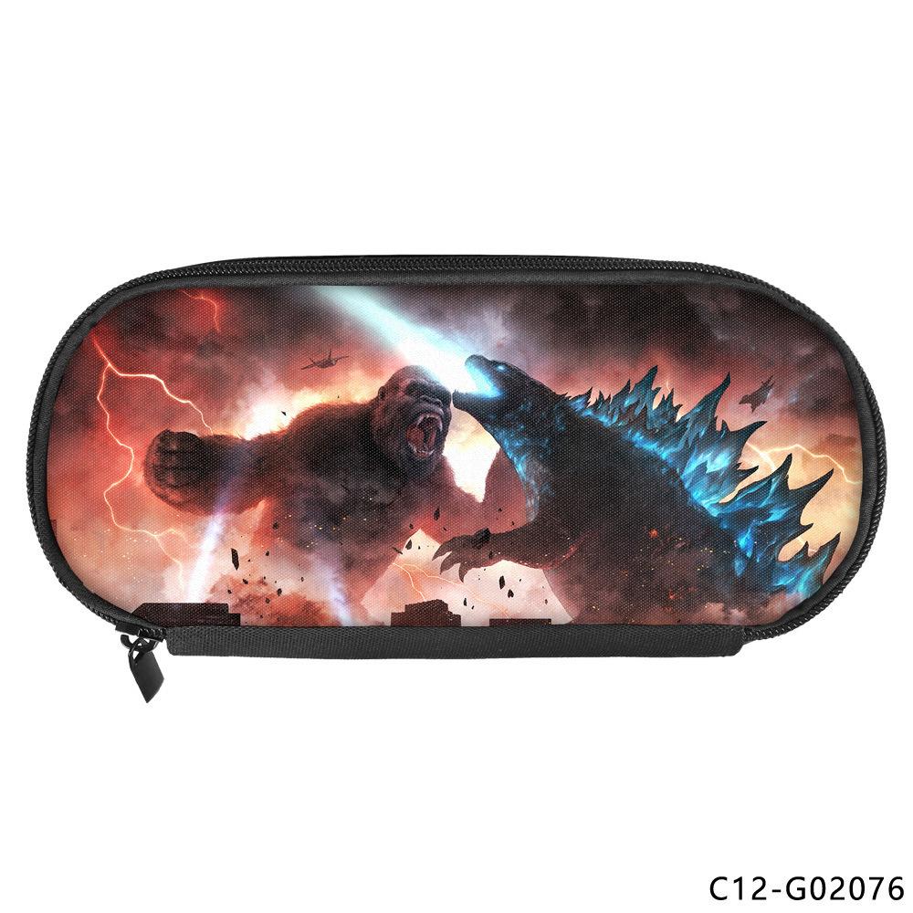 Godzilla Godzilla Poliestrowy piórnik dla dzieci Studentska torba na przybory szkolne z animacją Casualowa torba do przechowywania na ołówki
