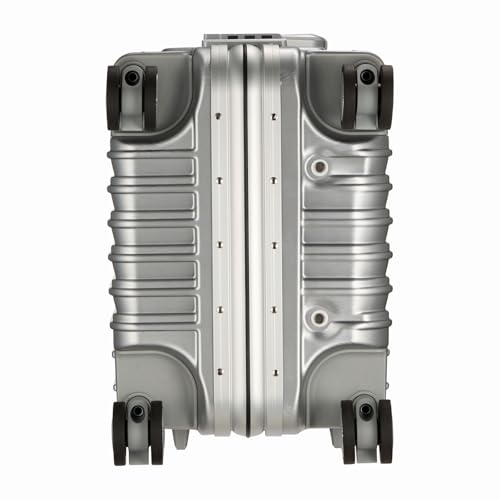 [Sifre] TRIDENT TRI1030 Hard Suitcase, Aluminum-Look, 33L, 3.8kg, Silver, Made In Japan with a 5-Year Warranty.