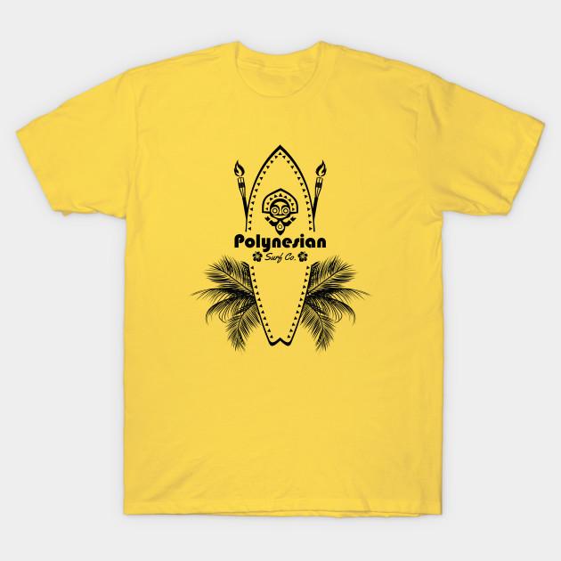 

Men Black Print T-shirt Polynesian Surf Co. No-Cut Transfer Paper Print Cotton Tshirt 4XL жовтий
