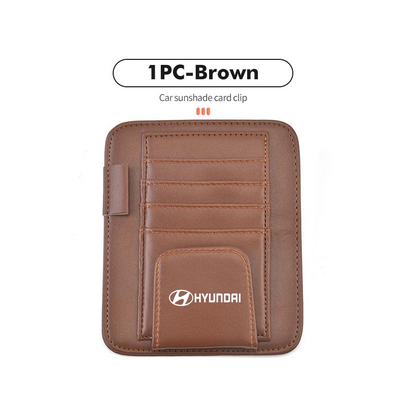 Car Sun Visor Sunglasses Clip Credit Card Pen Storage Holder For Hyundai Tucson NX4 IX35 H7 2022 2021 2020 2019 2018 2009 XX46