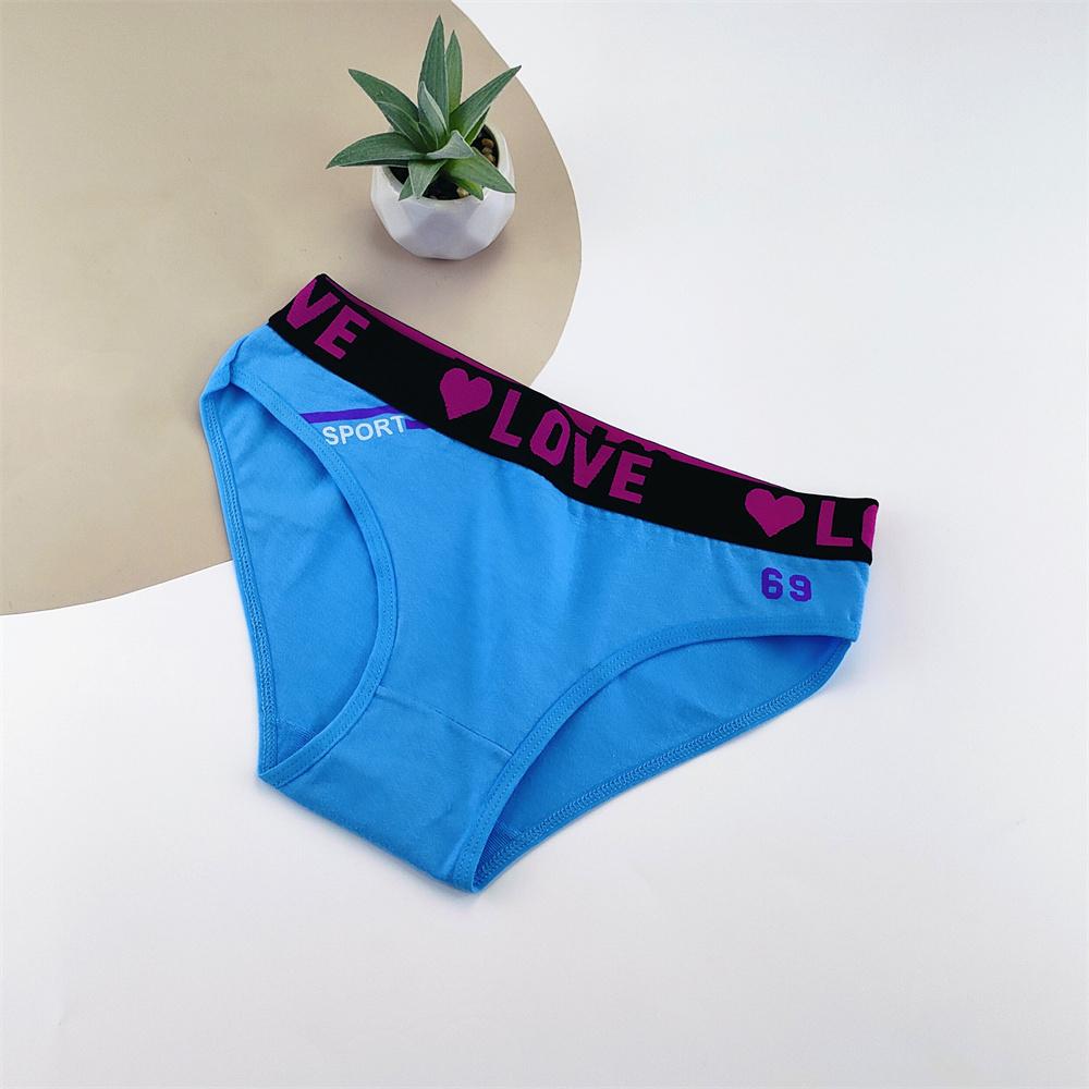 6Pcs Sweet Heart Cotton Panties Women High Quality Cute Cartoon Female Girls Briefs Breathable Mid-waist Ladies Sexy Underpants