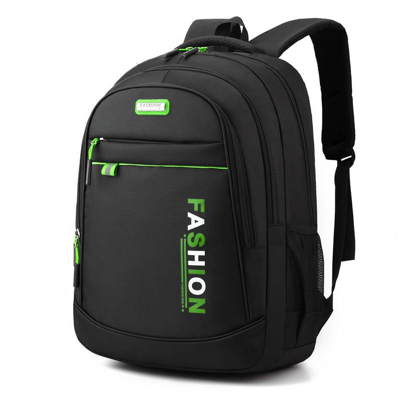 Letter Oxford Fashion Print Backpack Spine Protection 16in Compartment Laptop