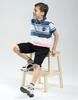 Monte Carlo Boys Blue & Pink Collar Neck T-Shirt