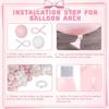 Pink White Metal Pink Balloon Chain Set, Sequined Balloon Set Party Arrangement Wedding