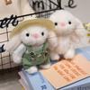 Clothes and Hats Gardener Little Rabbit Doll Handmade Rabbit Plush Doll  Backpack Decor
