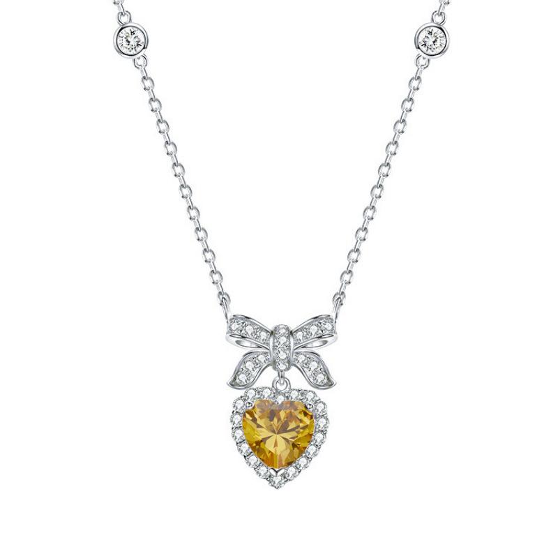 

Original S925 Sterling Silver Zircon Lucky Stone 12 Color Birthstone December Birthstone Necklace Women S Pendant золотистий