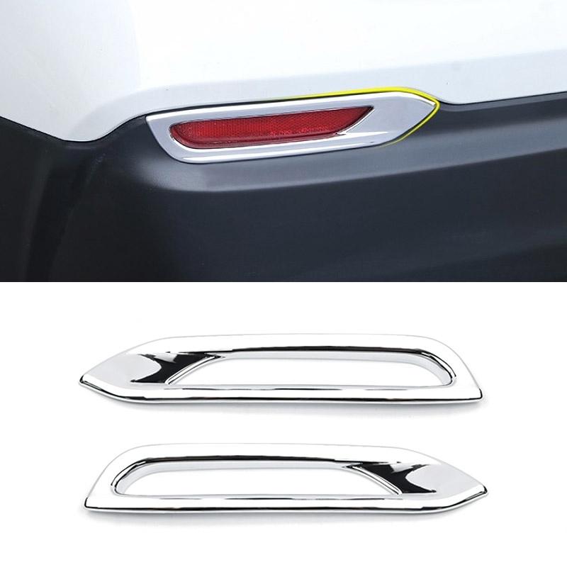 For Nissan Qashqai J11 2018   ABS Chrome Auto Rear Foglight Lamp Frame Cover Decoration Reflector Trims Car Accessories