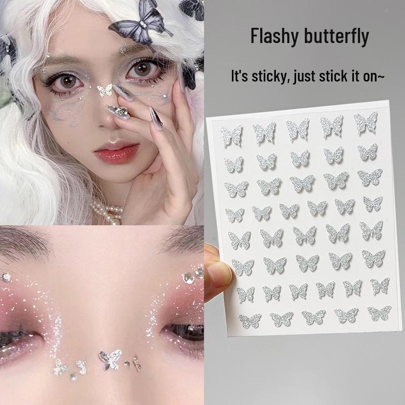 Świąteczne naklejki na twarz i paznokcie z płatkami śniegu: Zimowa Kraina Czarów Naklejki do Makijażu