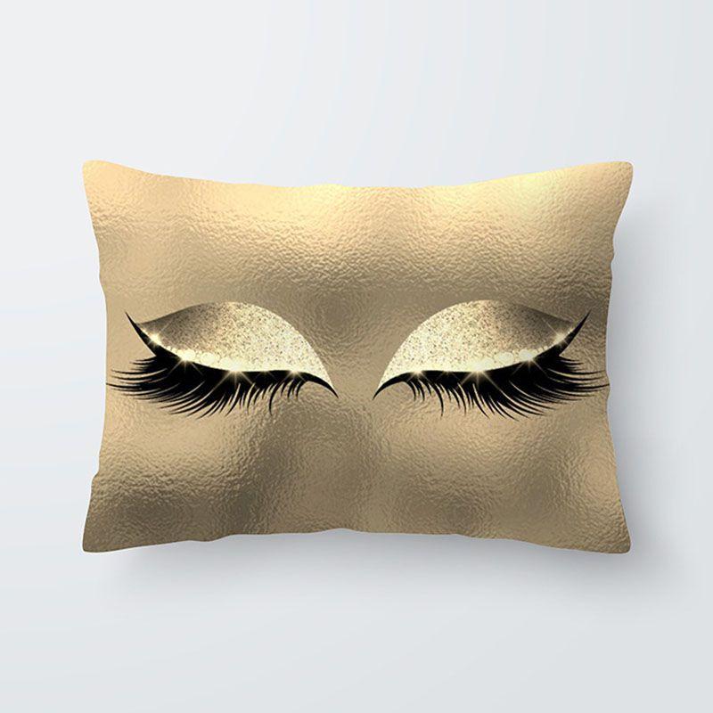 Elegantly Designed Eyelash Pattern Pillow Cover For Stylish Sofa And Seat