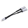 Type C Splitter 1 In 2 Out Type C Audio Adapter with PD 60W Fast Charging Dongle Cable for Wired Headphones