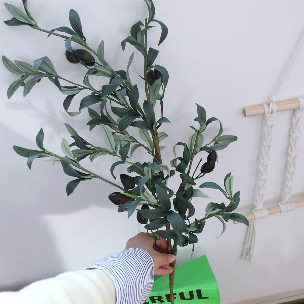 Handmade Artificial Olive Fruit Branch Elegant Fake Olive Tree  Outdoor Indoor