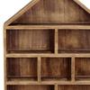 3Piece Wall Mounted Display Shelves Set Wooden Curios Cabinets for Mini Figures Crafts Dustproof Storage Holders