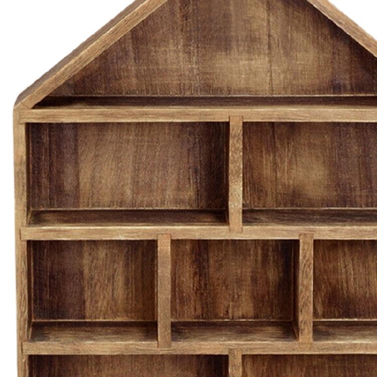 3Piece Wall Mounted Display Shelves Set Wooden Curios Cabinets for Mini Figures Crafts Dustproof Storage Holders