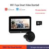 Tuya Smart WiFi Electronic Peephole Doorbell: Wireless Graffiti Camera with Remote Control.
