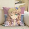CCitrus GLAnime YYuzu Aihara Square Sofa Pillow Cover Solid Color Living Room Home Decor Cushion Case