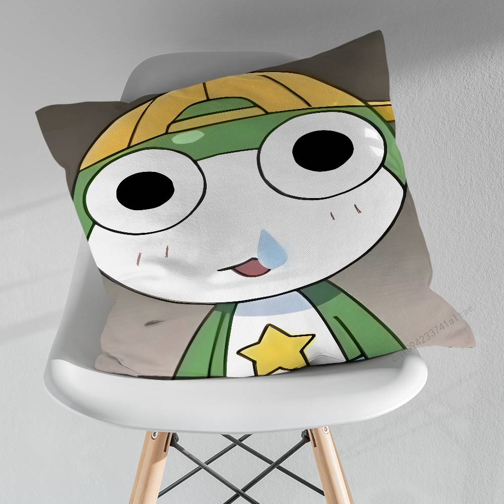 GGunsou FFrog KKeroro Pillowcase for Sofa Room Office Decor Printing Merchandise AllMatch Cushion Cover