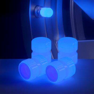 Luminous Tire Valve Cap Car Wheel Plugs Fluorescent Dust-proof Decorative Tyre Rim Stem Covers for Motorcycle Bike Accessories