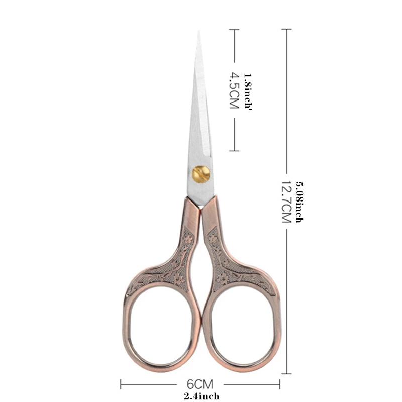 Retro Zakka Stainless Steel Vintage Scissors Sewing Stationery Grooming Cutter Embroidery Cross-Stitch Yarn Thread Tools Shears Set