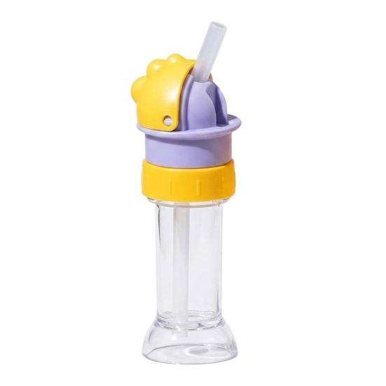 

Water Bottle Straw Lid Leak-Proof Adapter for Kids Adults Portable Conversion Cap with Built-in Straw And Flip-Top Spill Resistant Lid B