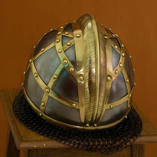 Mittelalterlicher Wikingerhelm mit Kettenhemd, LARP-Rüstung, Dekorationsartikel, Geschenk für Väter und Brüder