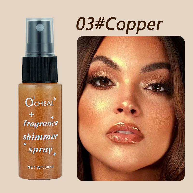 

Ocheal 30ml Fragrance Shimmer Glitter Spray Shining Brightly Highlighter Powder Spray Long Lasting Body Hair Hand Neck Clothes 30ml