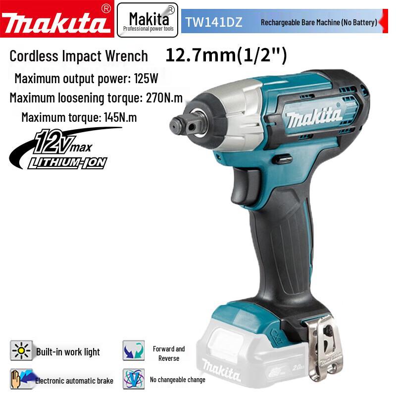 

Makita TW141D 12V Cordless Impact Wrench CN plug (adapter included)