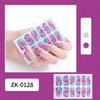 12-finger White No-Bake Nail Decal Fully Coated with Waterproof Long-lasting Nail Patch Simple Wind Nail Polish Adhesive
