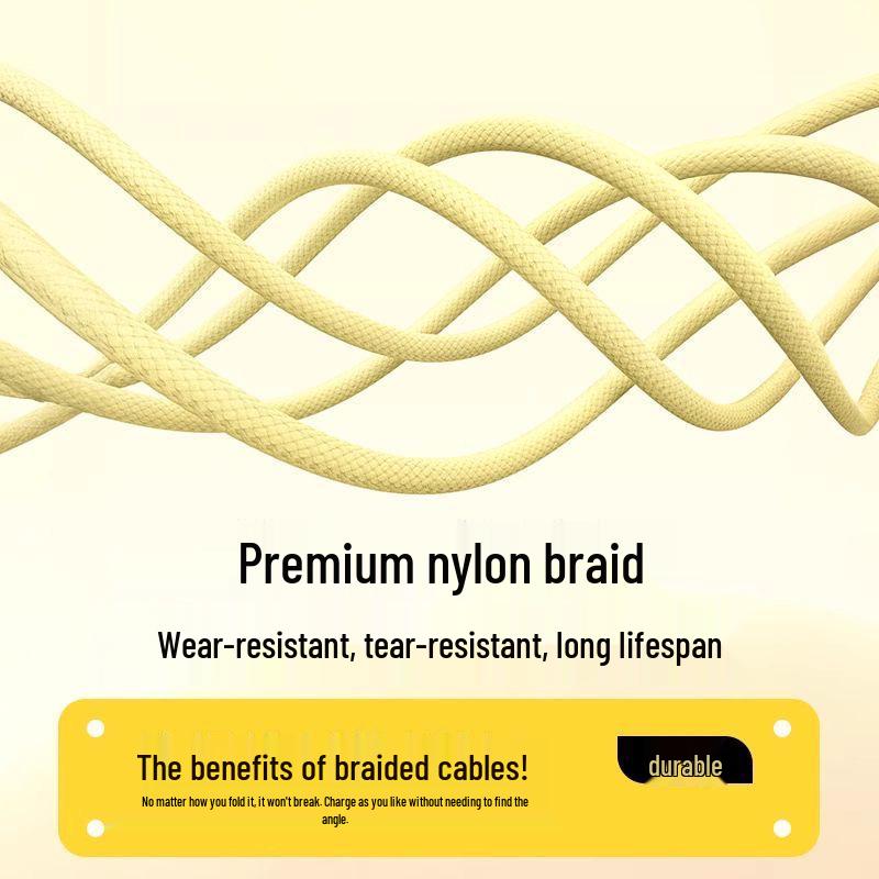 120W Dual Type-C Fast Charging Cable for Apple 15/16, Huawei, Vivo, Oppo - Ideal for Car Chargers