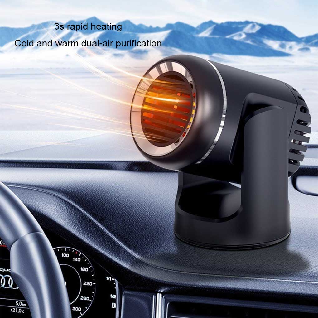 Car Interior Electric Heater Windshield Defogger Truck RVs Vehicle Windscreen Demister Heating Fan Automotive Automobile