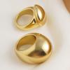 Ingemark 2Pcs/Set Vintage Chunky Smooth Rings for Women Fashion Statement Goth Gold Color Rings Festival Daily Jewelry Gift New