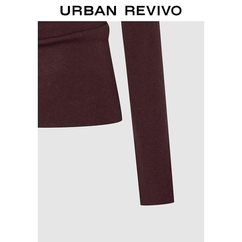 UR2026 Women's Pleated One-Shoulder Knit Top