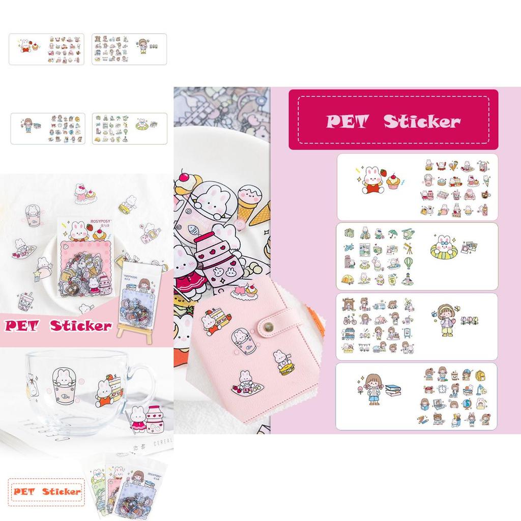 Rosyposy Fresh And Lovely Decorative Sticker Bag Featuring Hand-painted Designs