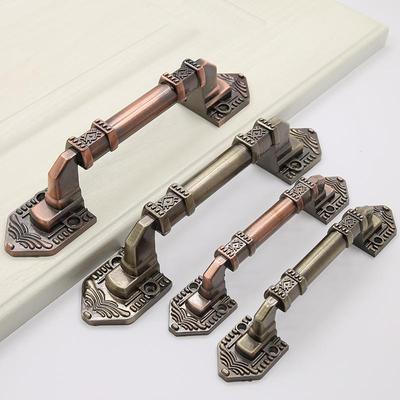 Punch-Free Antique Bronze European Style Wooden Door Handle for Double Doors