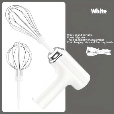 1 buc. Bătător de ouă electric portabil și tel - Reîncărcabil USB, fără fir, portabil, ușor, mixer de mână ușor de utilizat pentru coacerea prăjiturilor, biscuiților, brioșelor