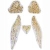 Patches DIY Cauda de Fênix Flor de Tecido Dourada para Costura Vestido de Casamento Cheongsam Vestido de Noiva Artesanato