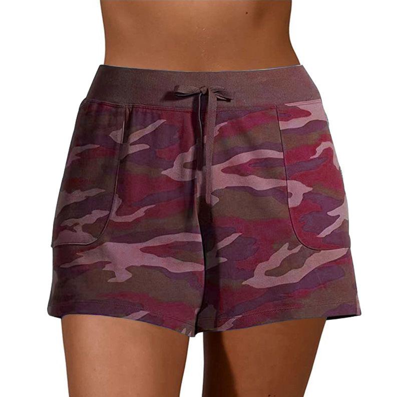 2025 Camouflage Lace-up Casual Sports Shorts for Women