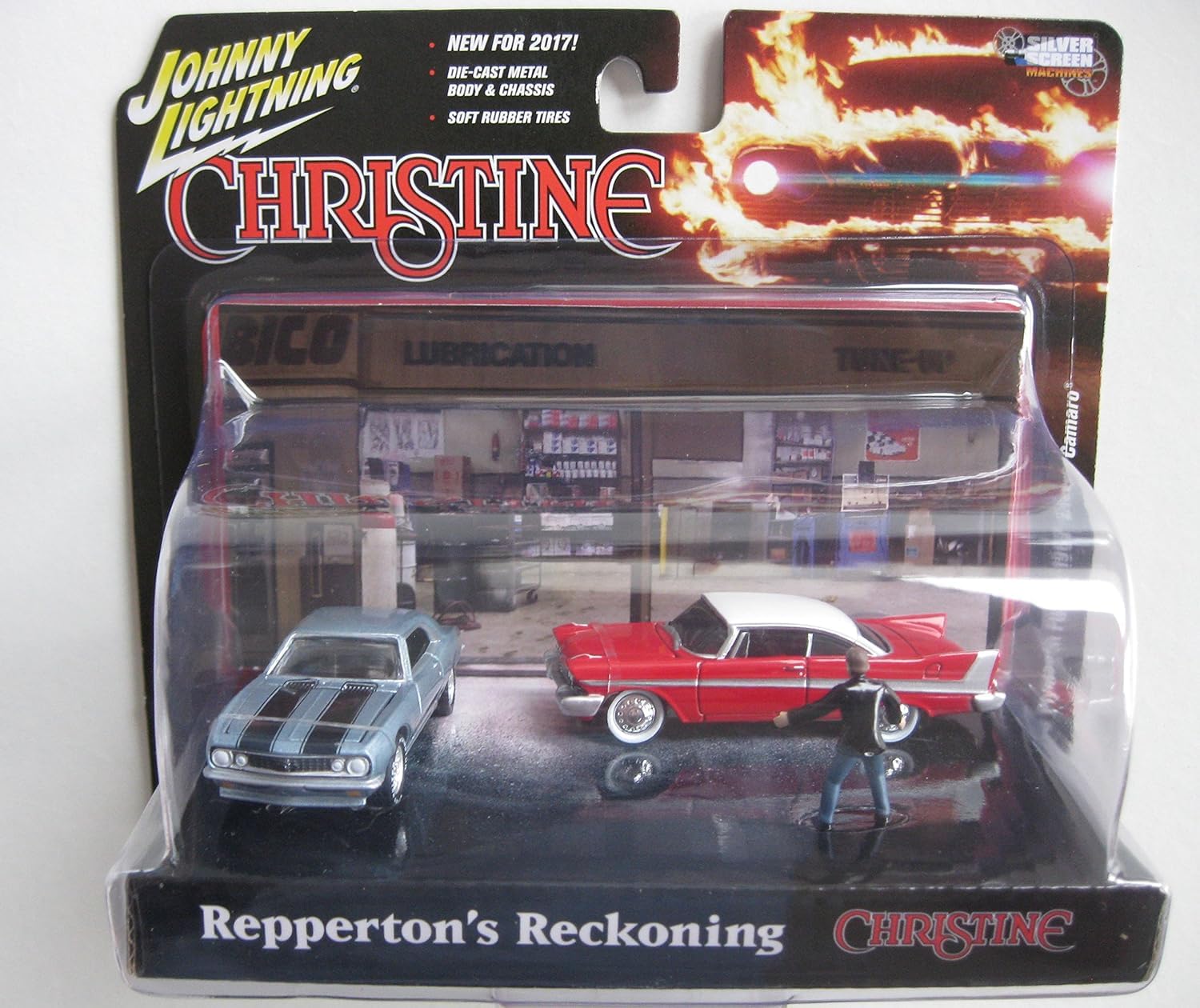 

Johnny Lightning Plymouth Fury Chevrolet Camaro Figure Christine Mini Car 1/64 Christine + + [Предмет]