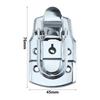 1 ks 76*45mm Klapka pro Air Box, Zavazadlový západkový zámek s klíčem, Kovová přezka pro nářadí, Kufr, Nářadí, Kovový díl Stříbrná/Černá