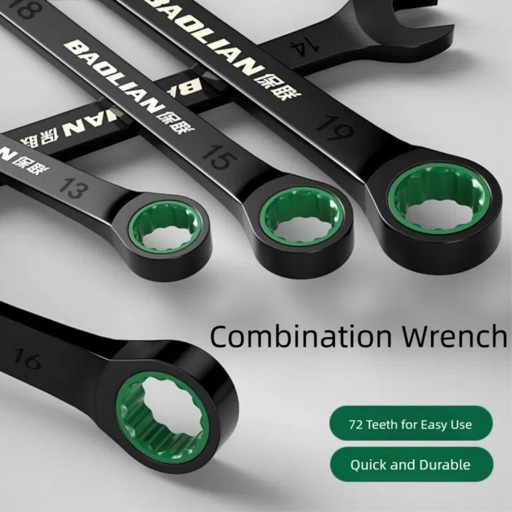 Portable 6-19MM Combination Wrench Open-end Dual-purpose Ratchet Spanner Manual Spanners Car Repair Tool