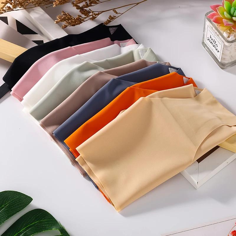 Set Seamless Silk Briefs Sexy Panties For Women Mid Waist Comfortable Girl Silk Panty Female Underpants Woman Lingerie M-Xl