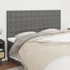 Vidaxl Bed Headboards, 4 Pcs, Dark Gray, 100X5X78/88 Cm, Fabric