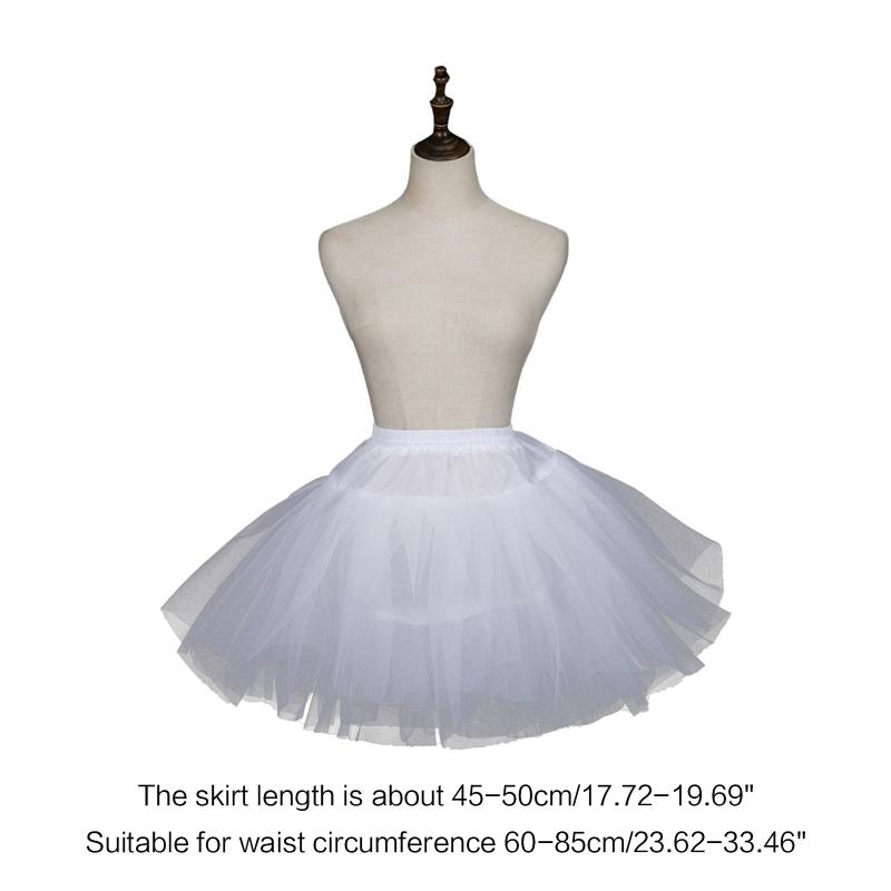 Girls Petticoat Underskirt Hoopless Tulle Underskirt For Dresses Crinoline Skirt Women White Crinoline Petticoat