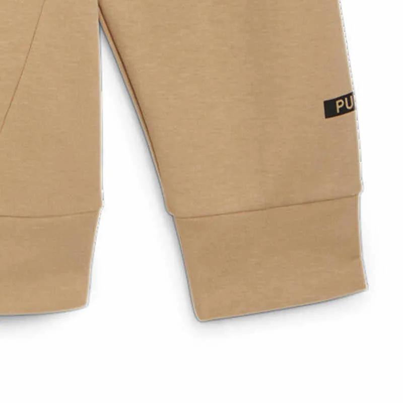 PUMA Sweatshirts Men's Khaki Crew Neck Moderate Regular (Unisex) Sweatshirts 681288 83