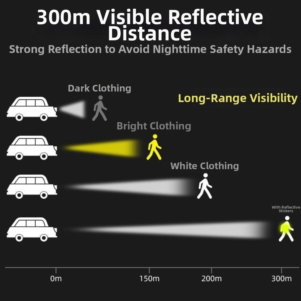 6Pcs Warning Reflective Bands Elastic Wrist Ankle Straps Running Reflective Arm Bands Construction