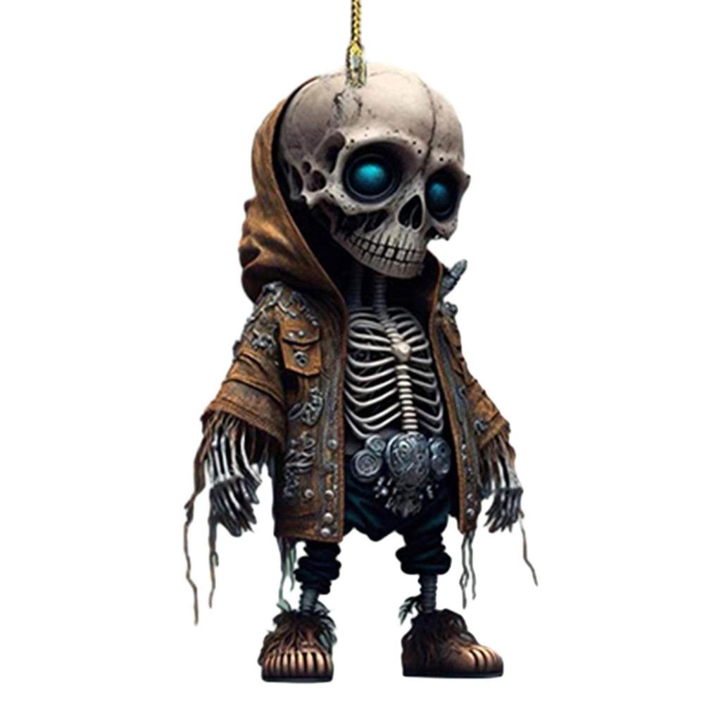 Horror Skull Pendant Decorative Charm Household Party Decoration Supplies for Children Girl Boys Festival Holiday Gift