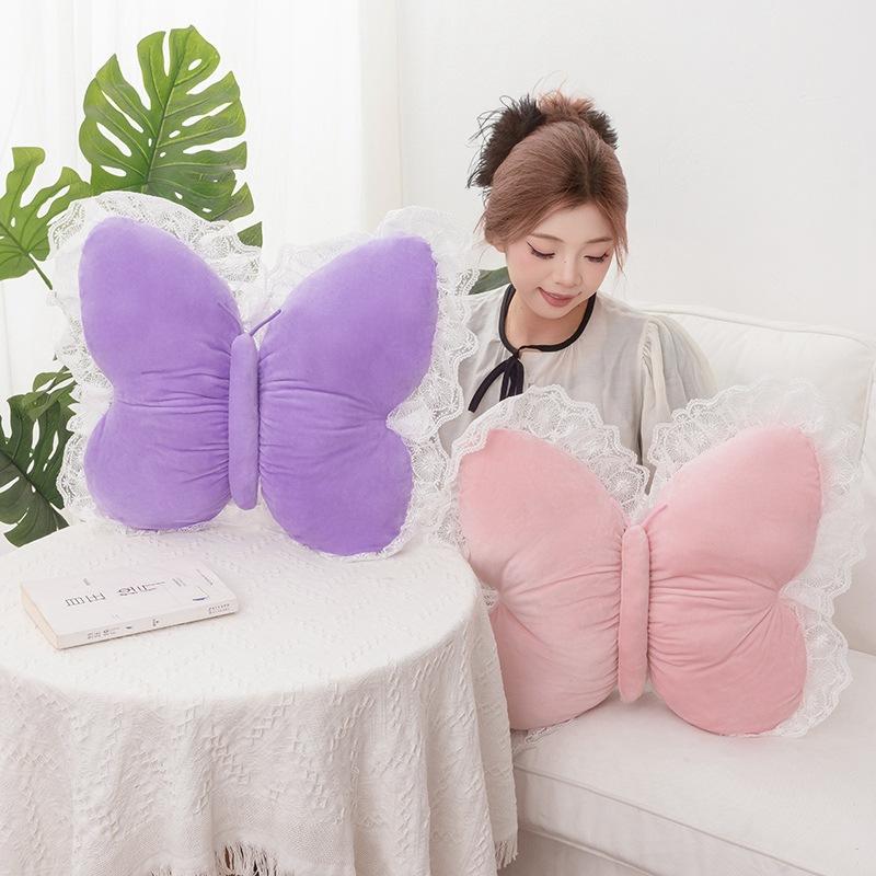 Creative Lace Bow Pillow Plush Toy Butterfly Doll Living Room Sofa Cushion Cushion Girl Ragdoll
